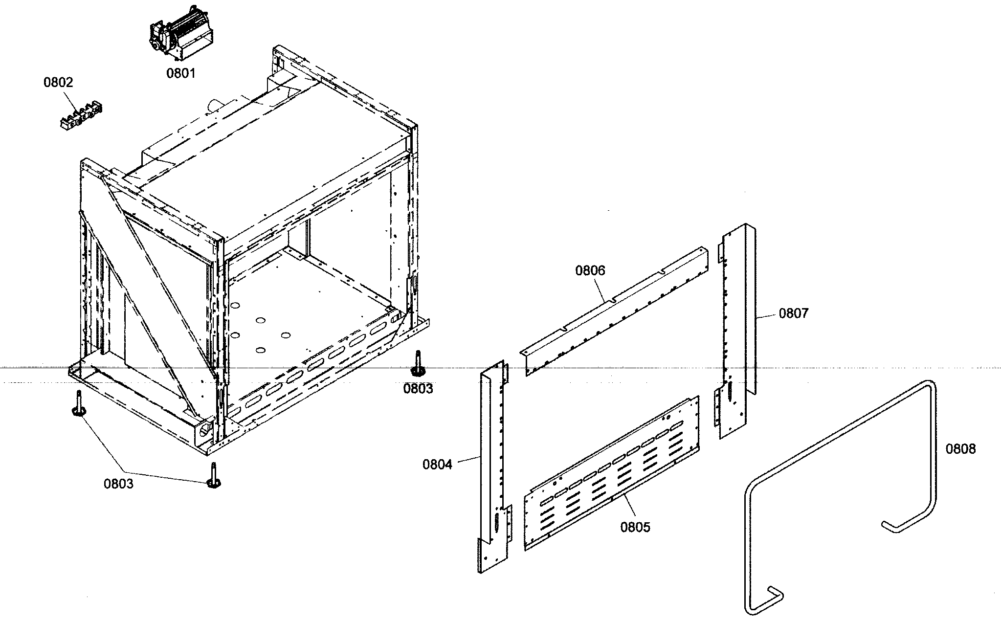Oven cabinet parts