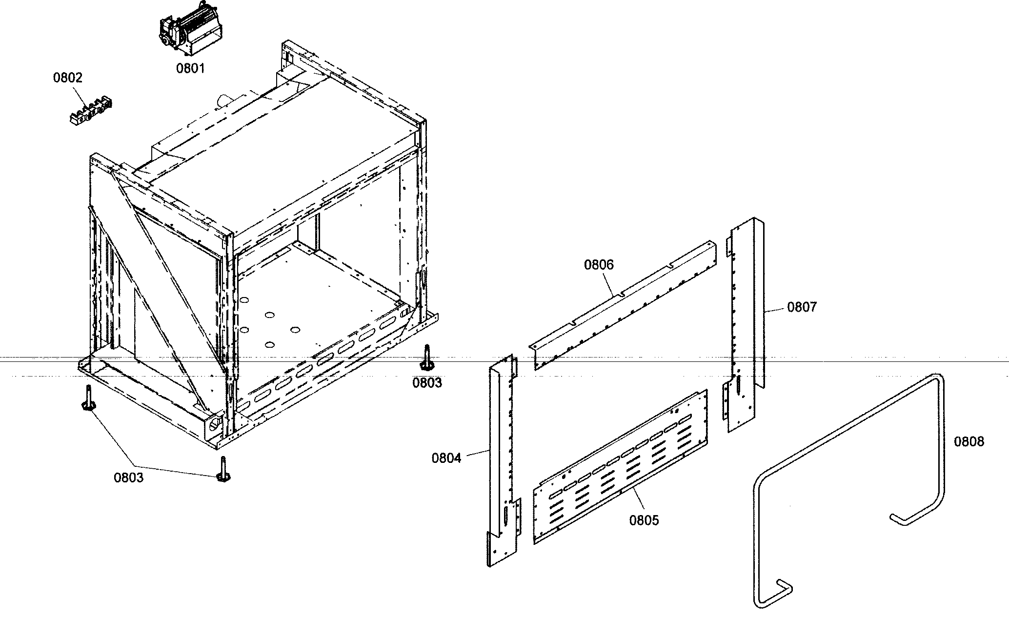 Oven cabinet parts