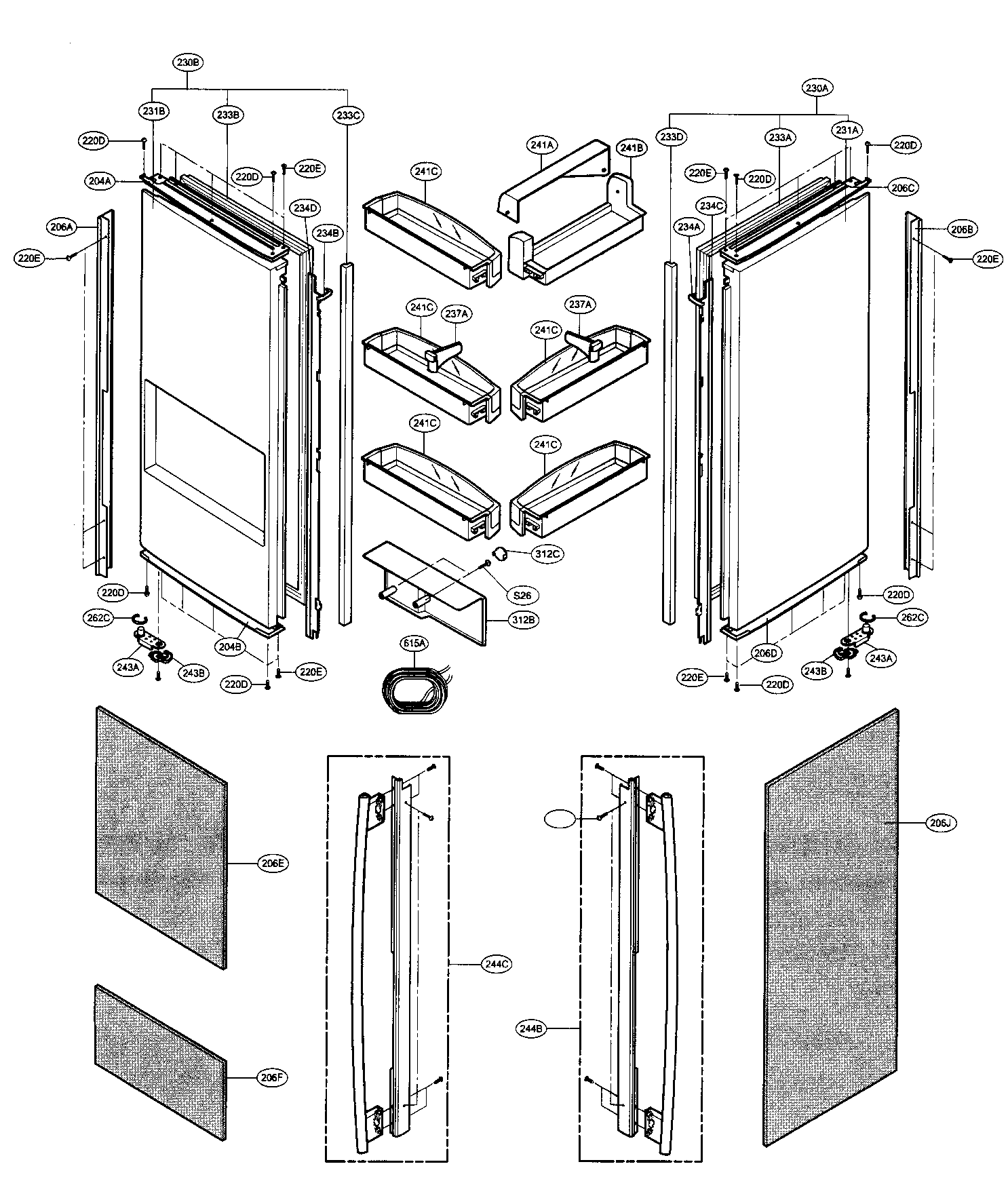 Refrigerator door
