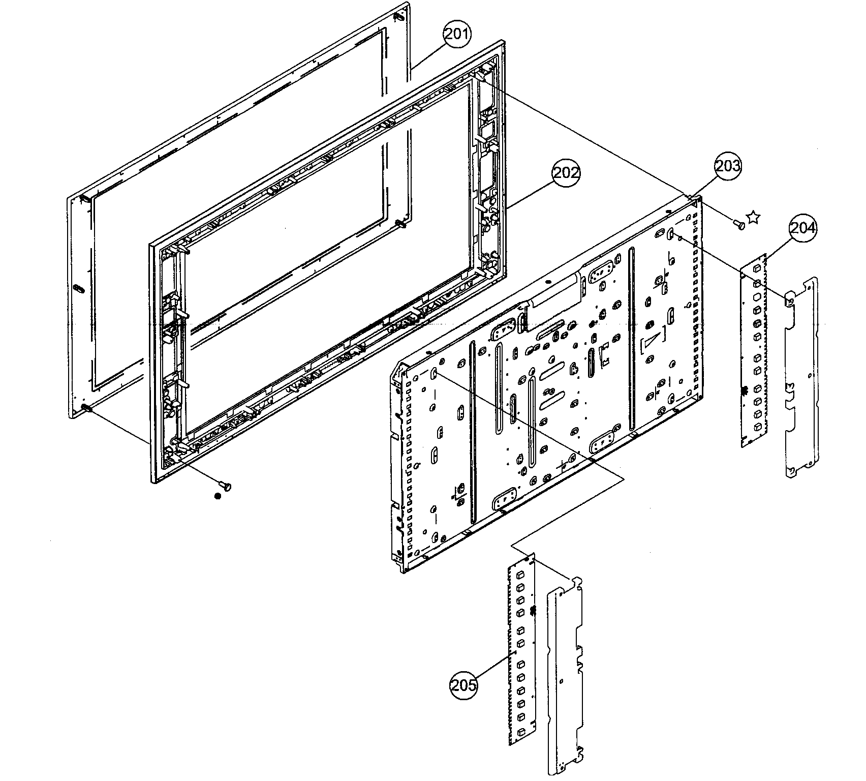 BEZEL/LCD ASSY