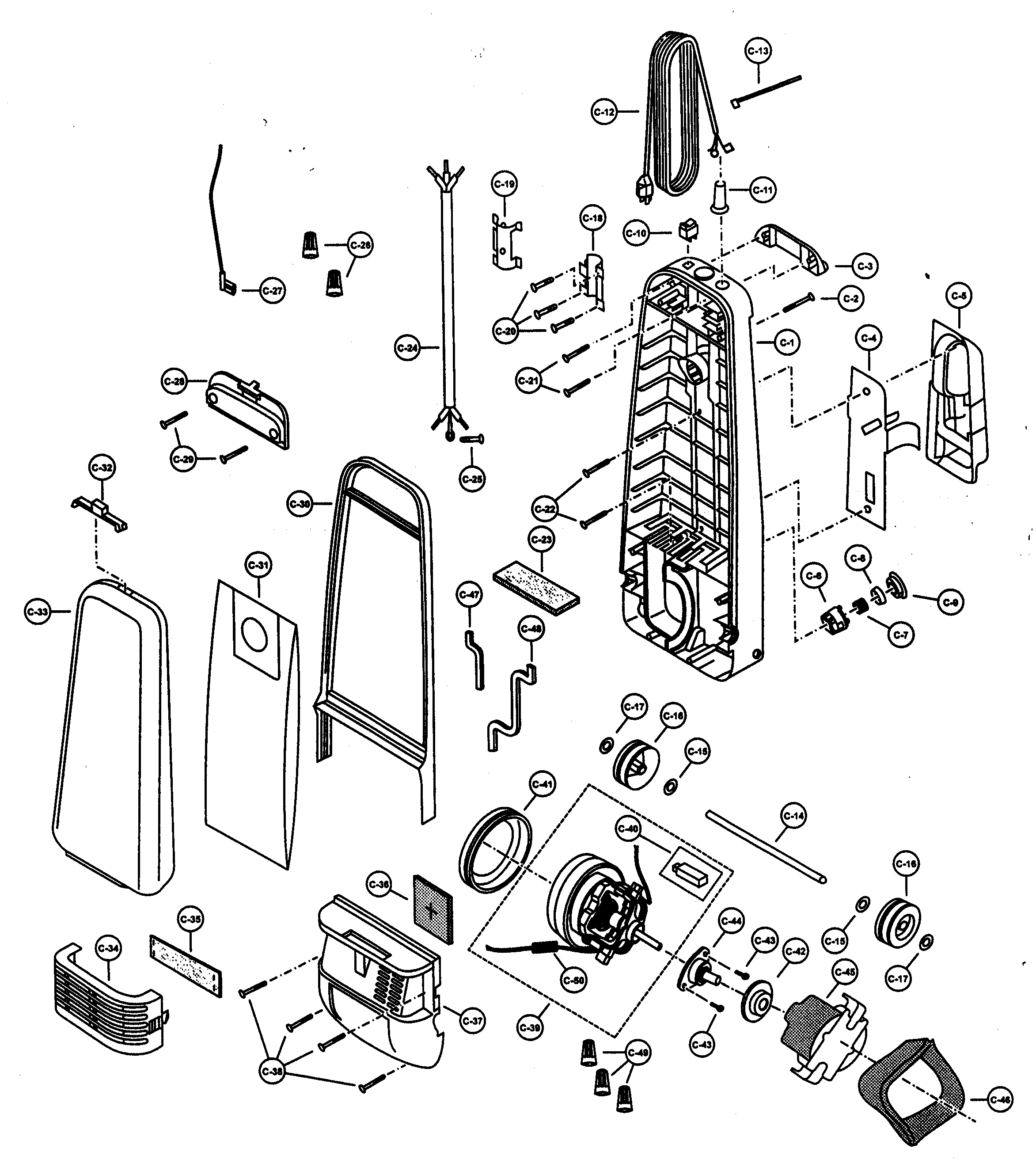 Body/motor housing/motor