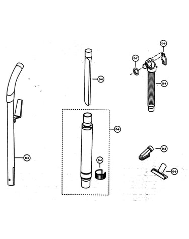 Handle/hose/attachments