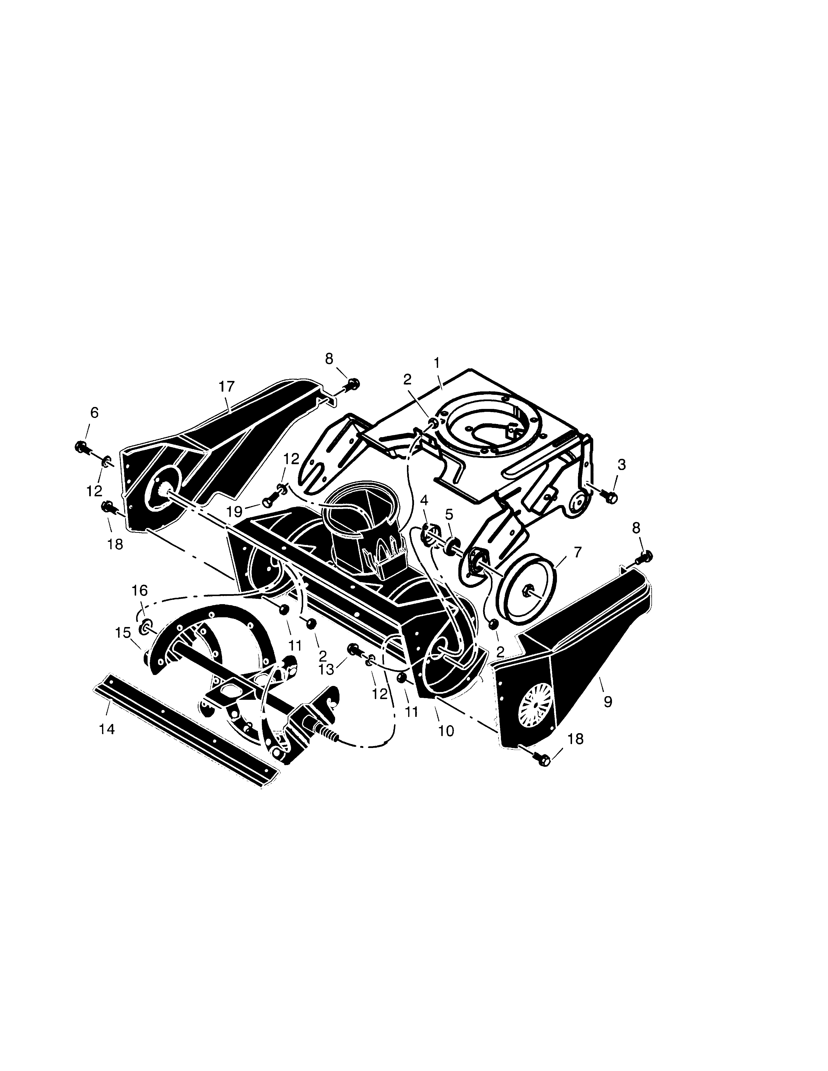 21`` 3.8hp auger components