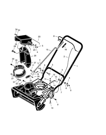 21`` 3.8hp handle & discharge compo