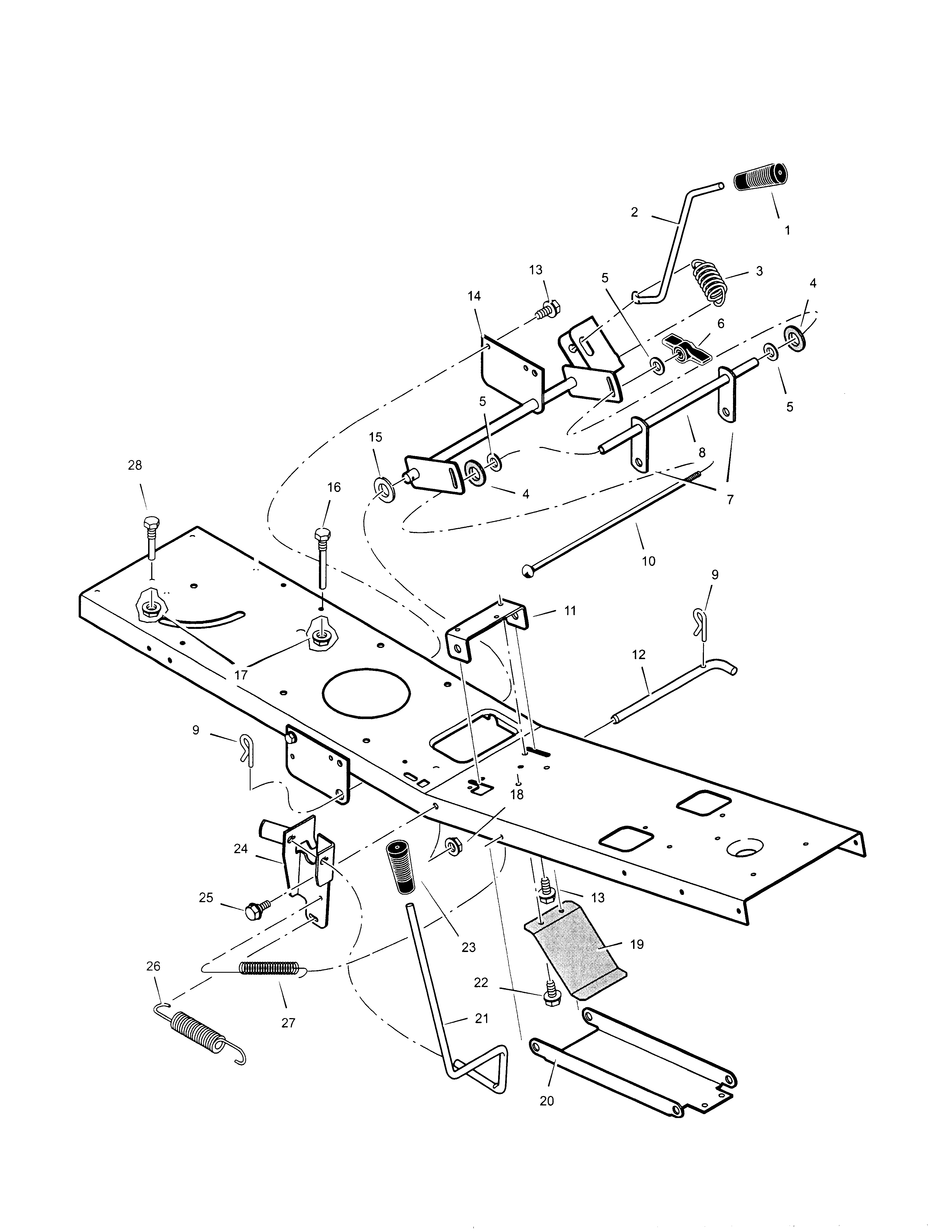 MOWER HOUSING SUSPENSION