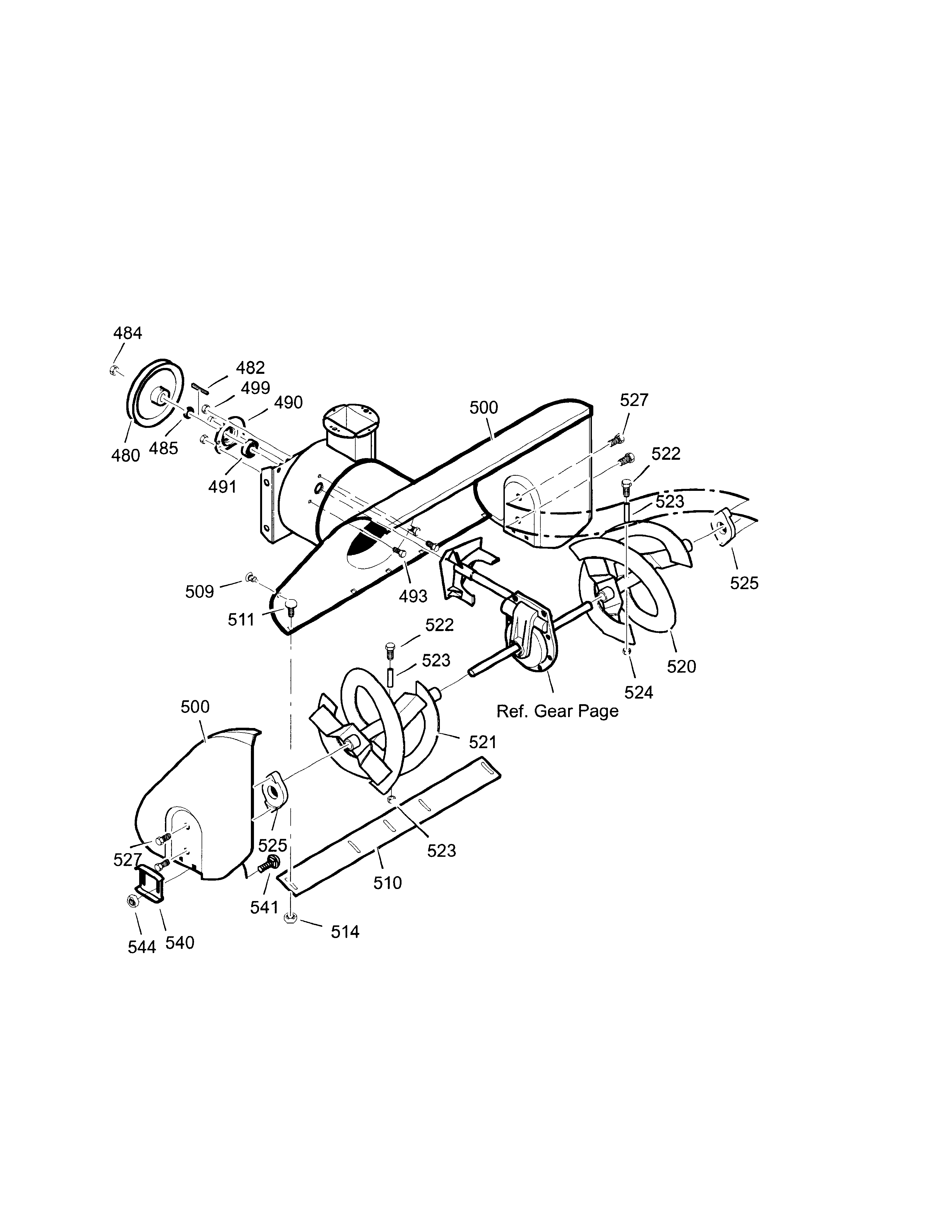 Auger housing