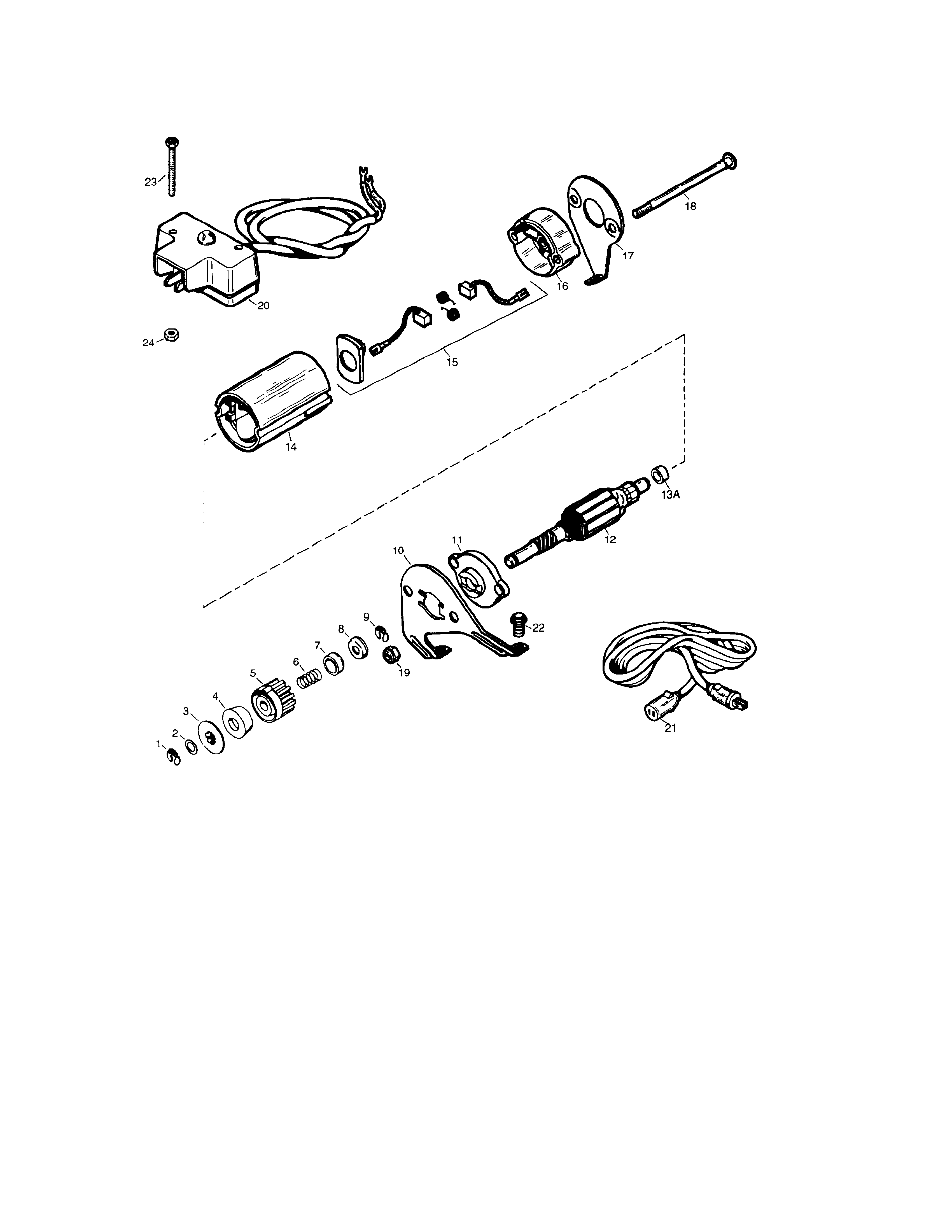 Electric starter assembly