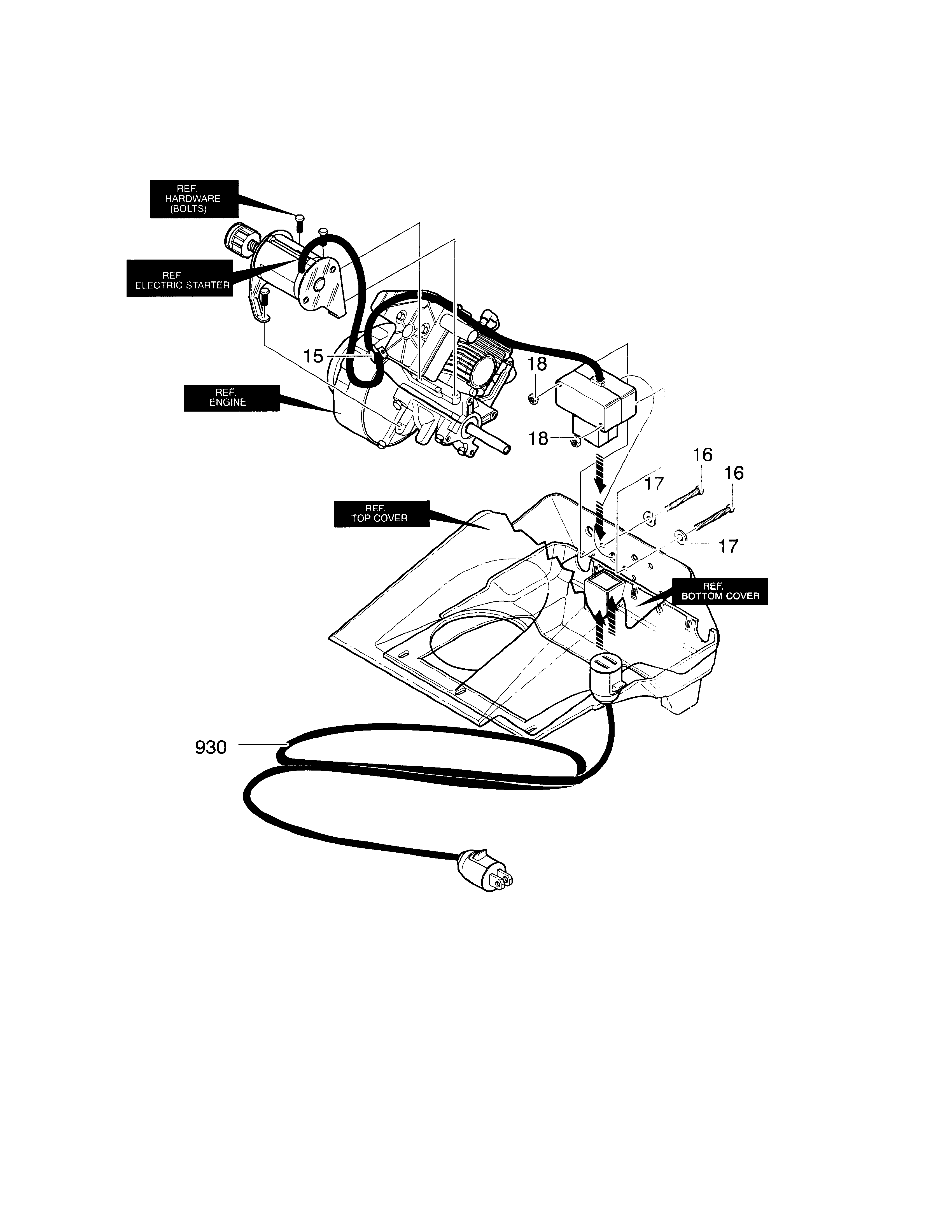 Electric start assembly
