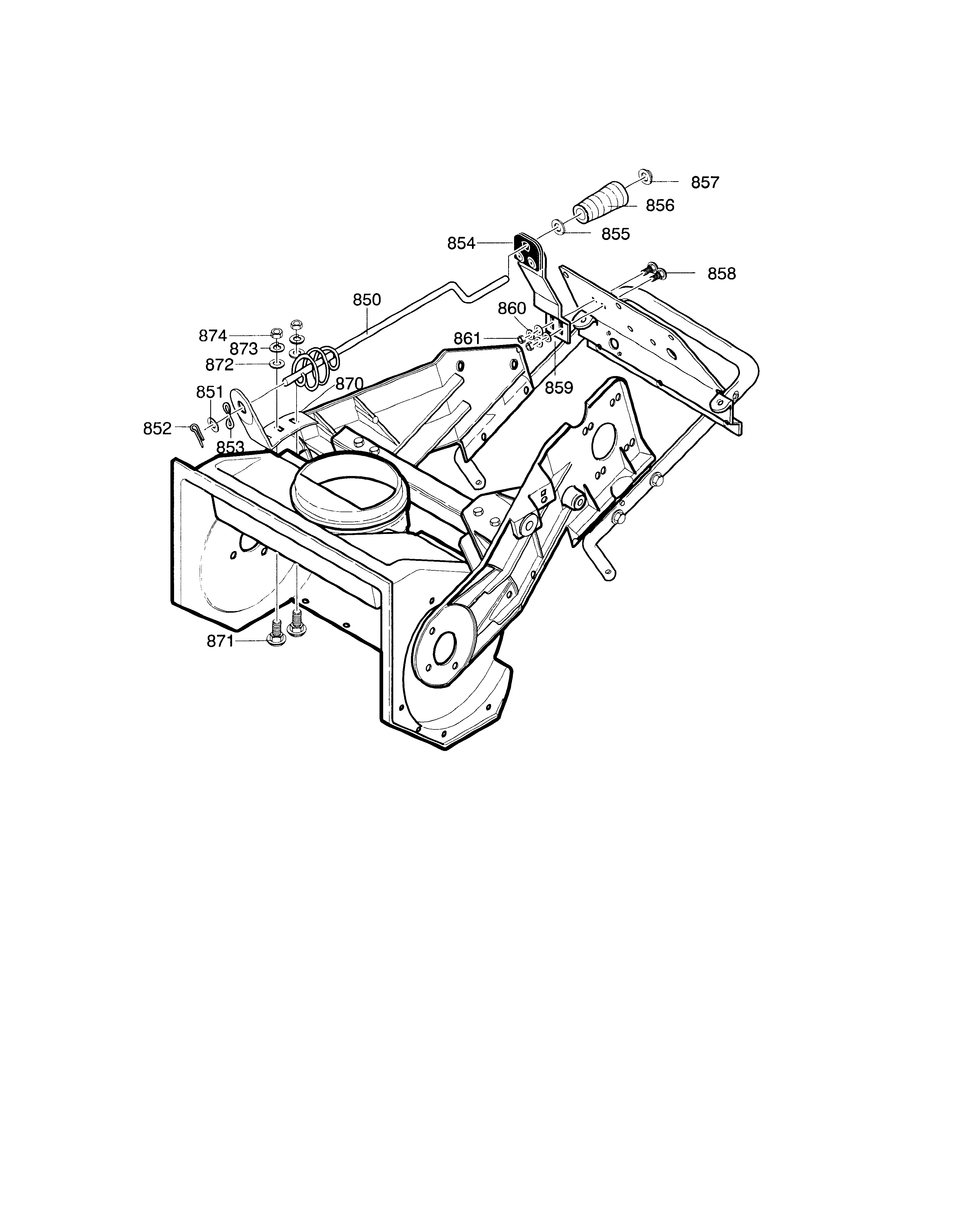 Chute rod assembly