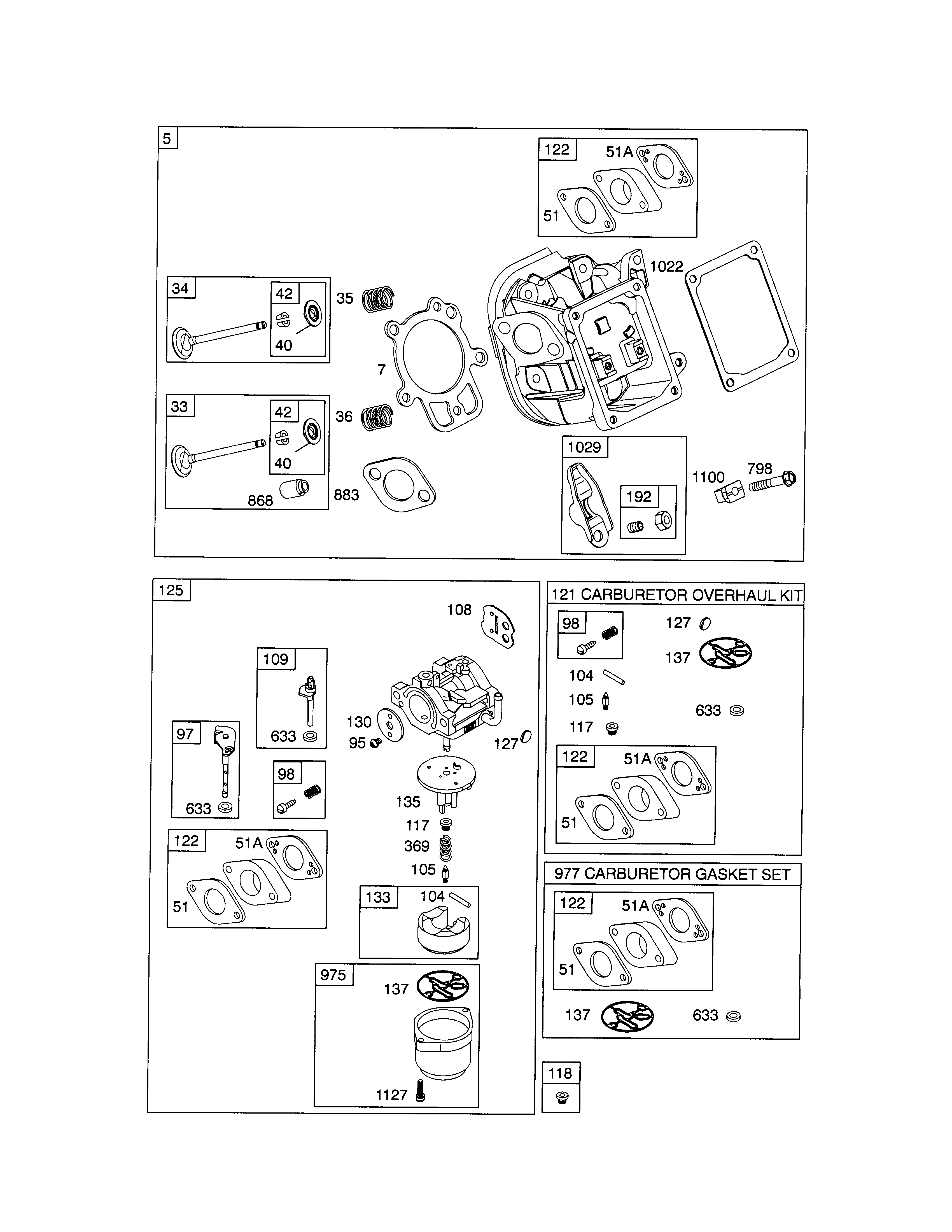 Cylinder head/carburetor