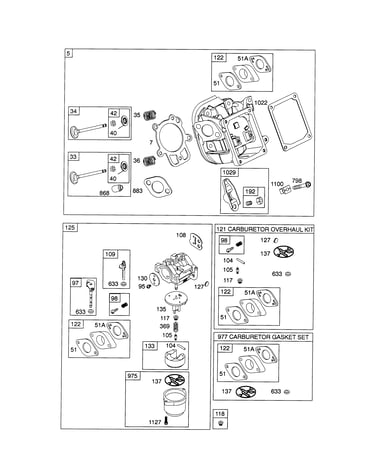 Cylinder head/carburetor