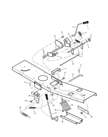 Mower housing suspension