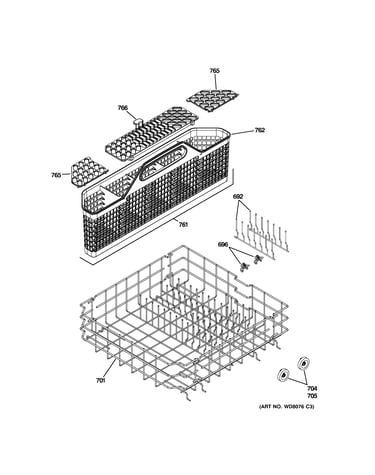 Lower rack assembly