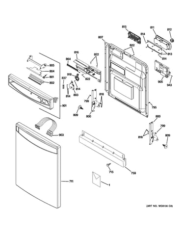 Escutcheon & door assembly
