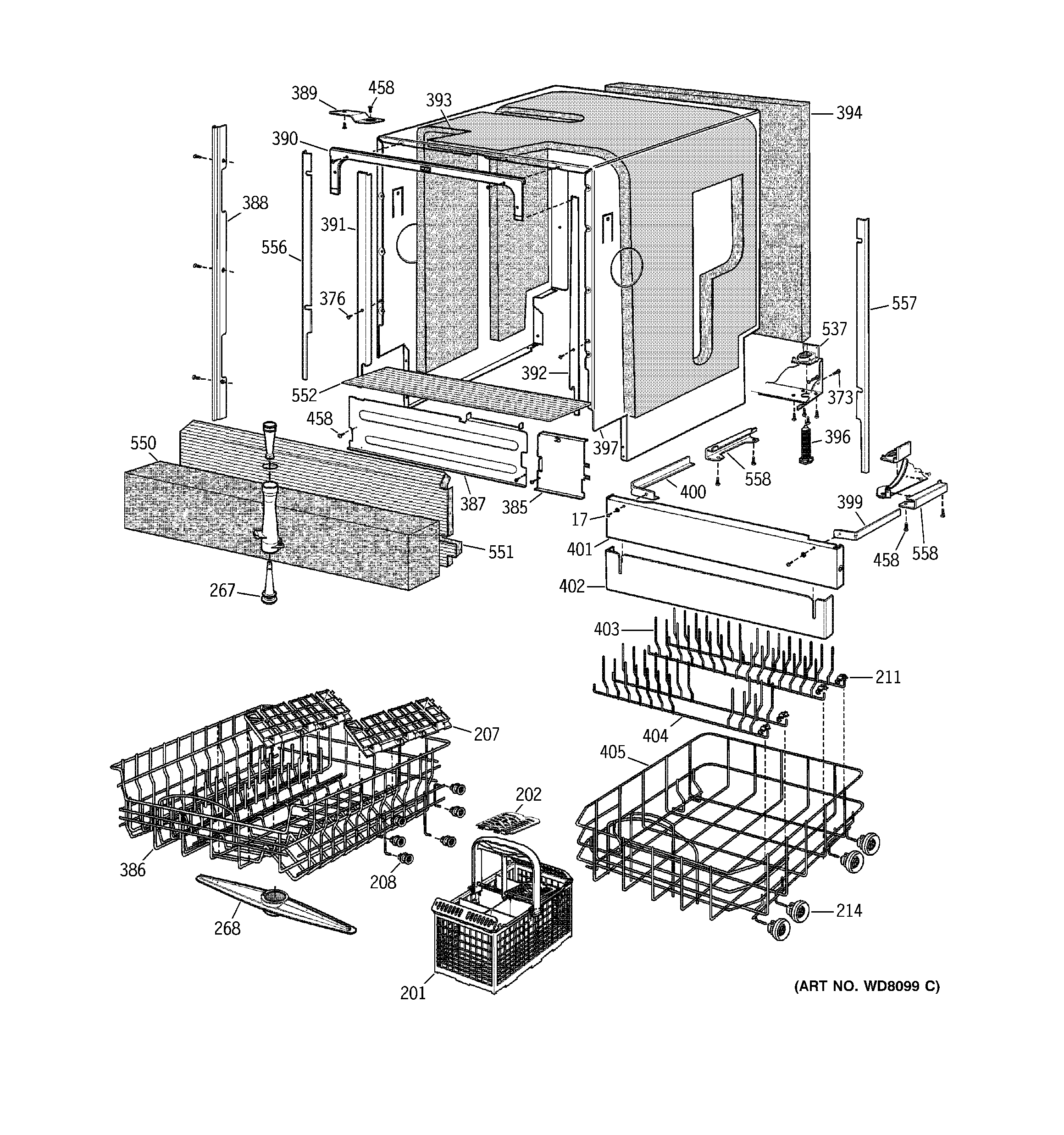 Basket & wrap assembly