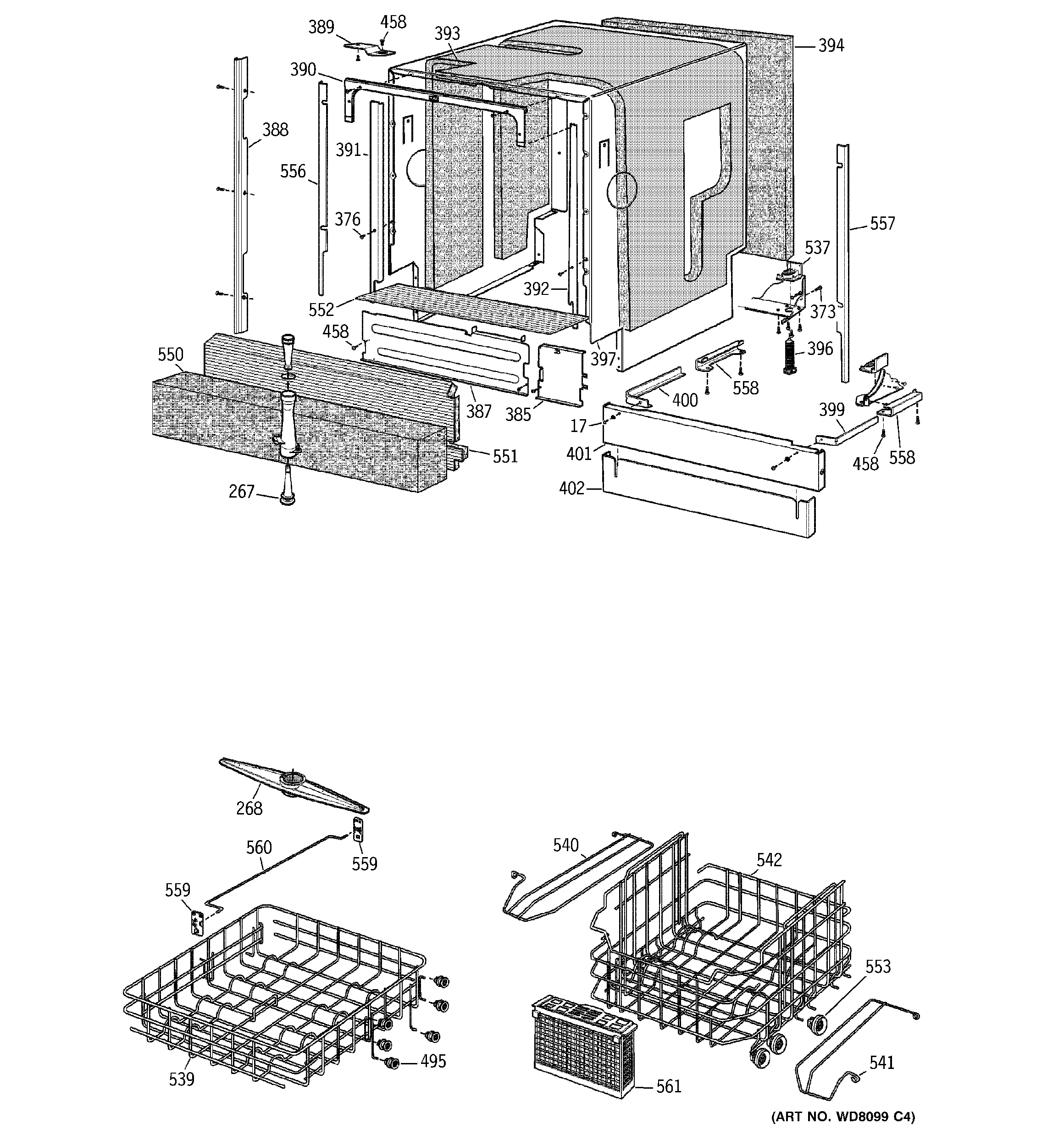 Basket & wrap assembly