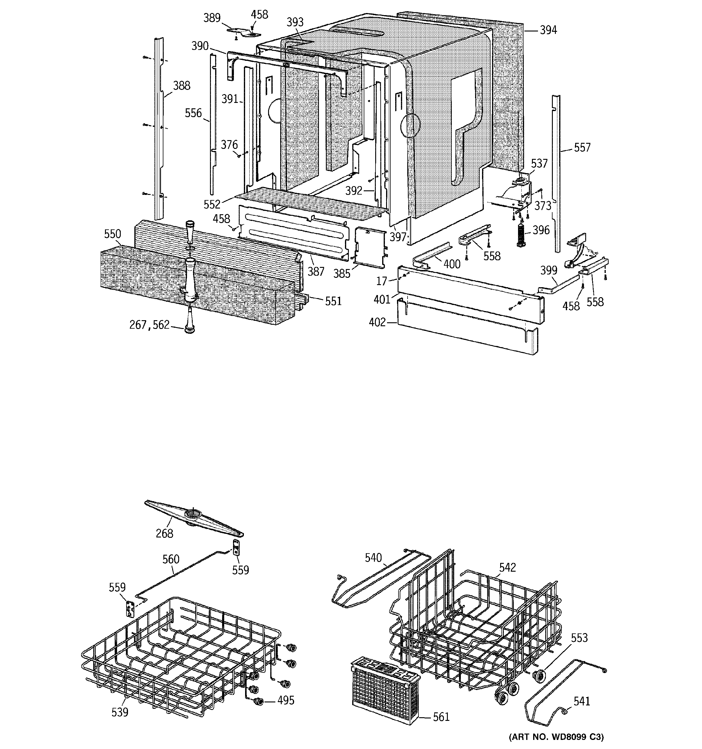 Basket & wrap assembly