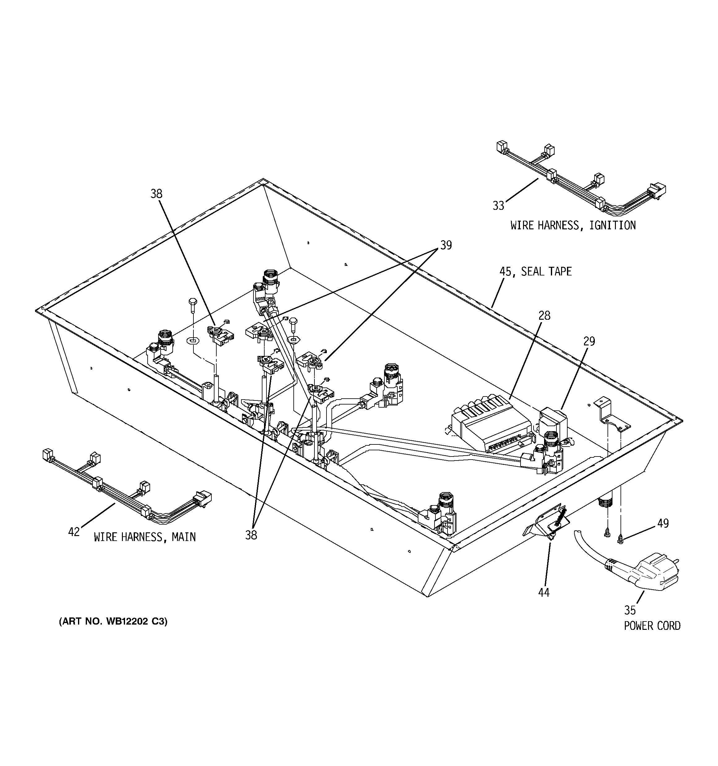 Cooktop box components