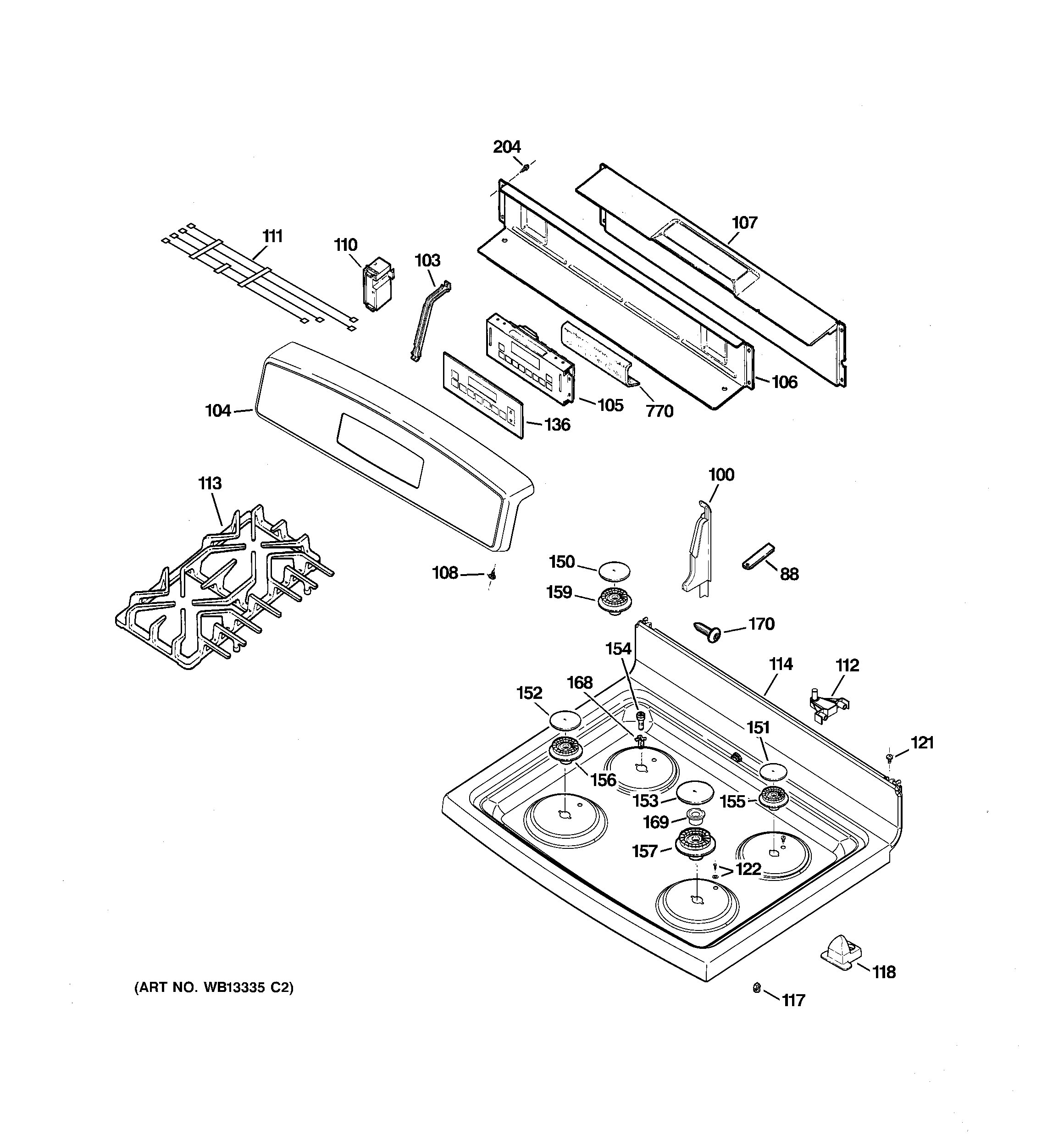 CONTROL PANEL & COOKTOP