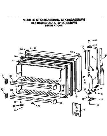 Freezer door