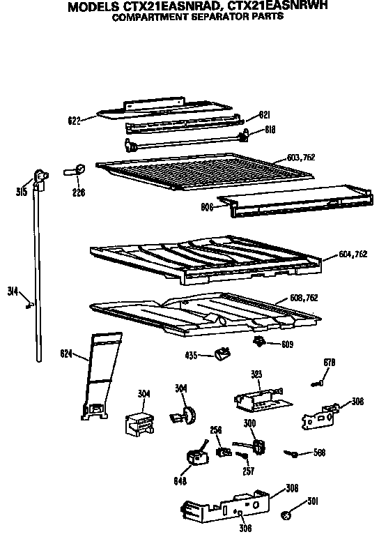 Comparment separator/divider block