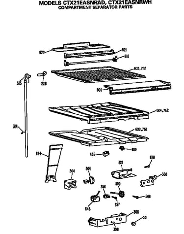 Comparment separator/divider block
