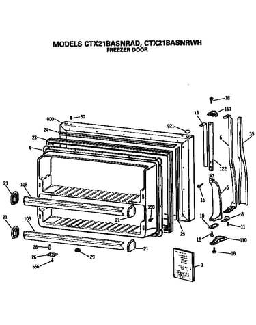 Freezer door