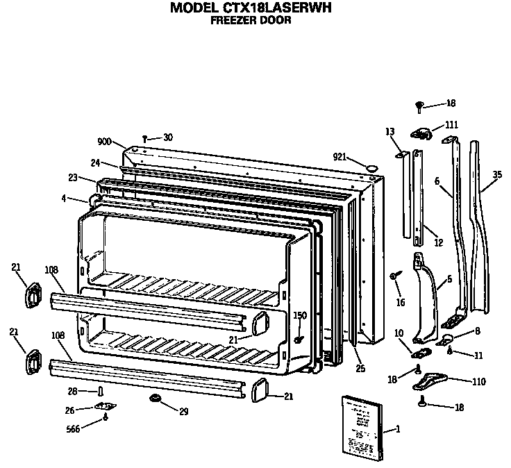 Freezer door