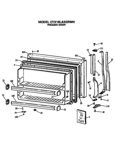 Freezer door
