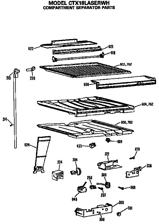 Comparment separator/divider block