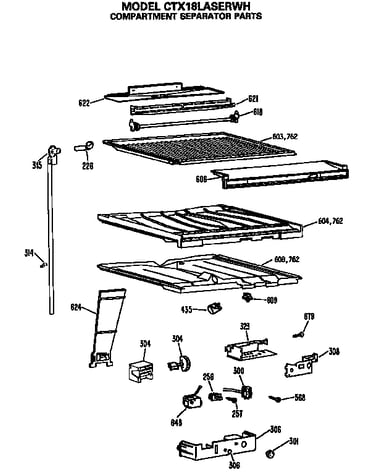 Comparment separator/divider block