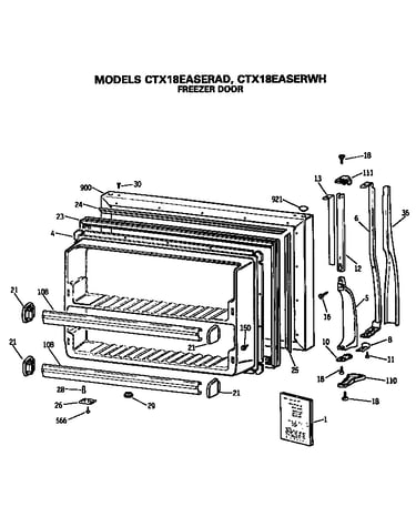 Freezer door