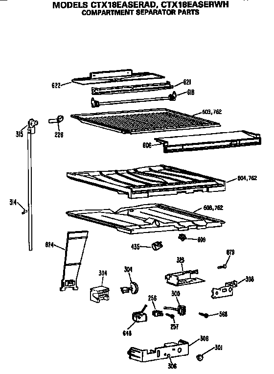 Comparment separator/divider block