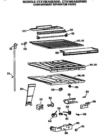 Comparment separator/divider block