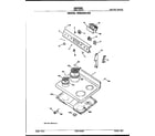 Hotpoint RB632G*R3 control and cooktop diagram