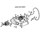 Hotpoint DLL1550RBL blower and drive assembly diagram