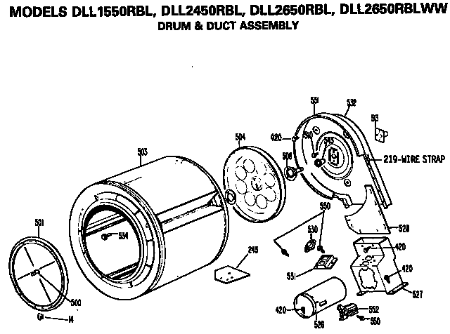 Drum and duct assembly