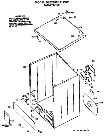 Cabinet and top
