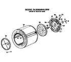 Hotpoint DLB2650RALWW drum and heater assembly diagram