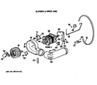 Hotpoint DLB2650RALWW blower and drive assembly diagram