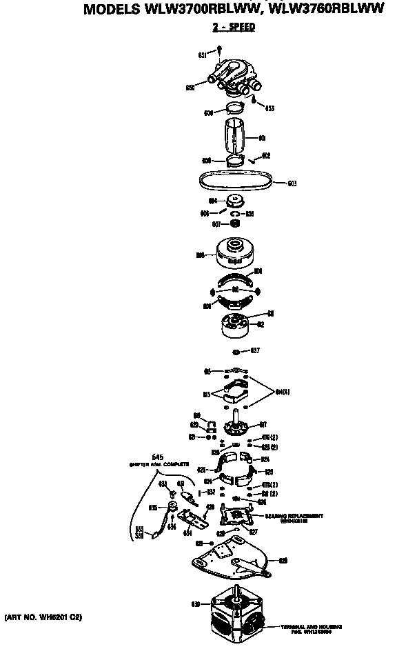 2-speed motor assembly