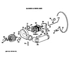 Hotpoint DLB1250RAL blower and drive assembly diagram
