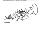 Hotpoint DLL2450RAL blower and drive assembly diagram