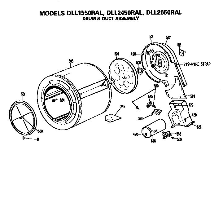 DRUM AND DUCT ASSEMBLY