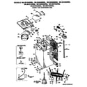 Hotpoint WLW3310RBL cabinet and suspension assembly diagram