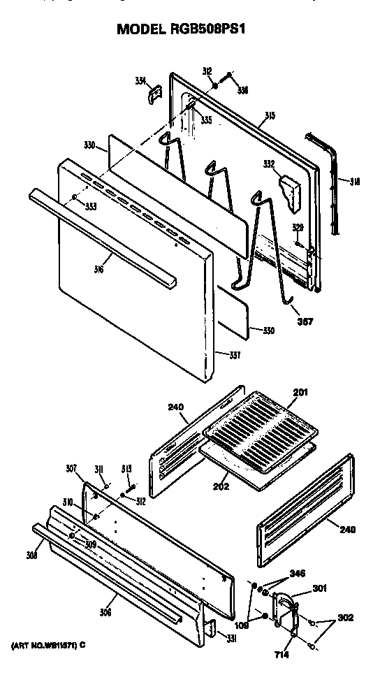 Oven door