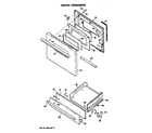 Hotpoint RGB528ER3 oven door diagram