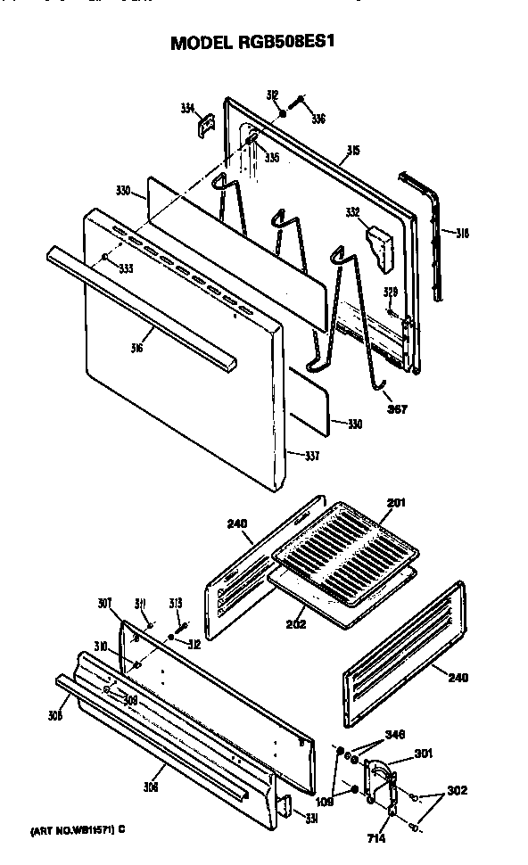 Oven door