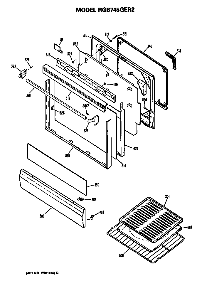 Oven door