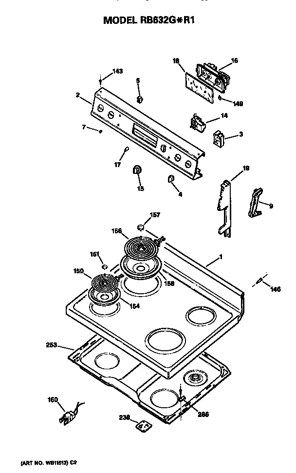 Control and cooktop